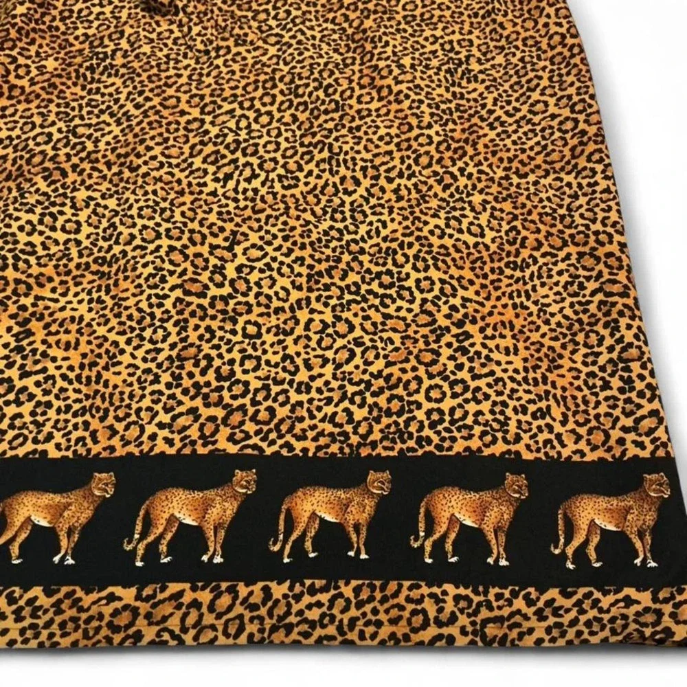 Brown and black cheetah print cover-up wrap #beach #resortwear #summer #safari‎
